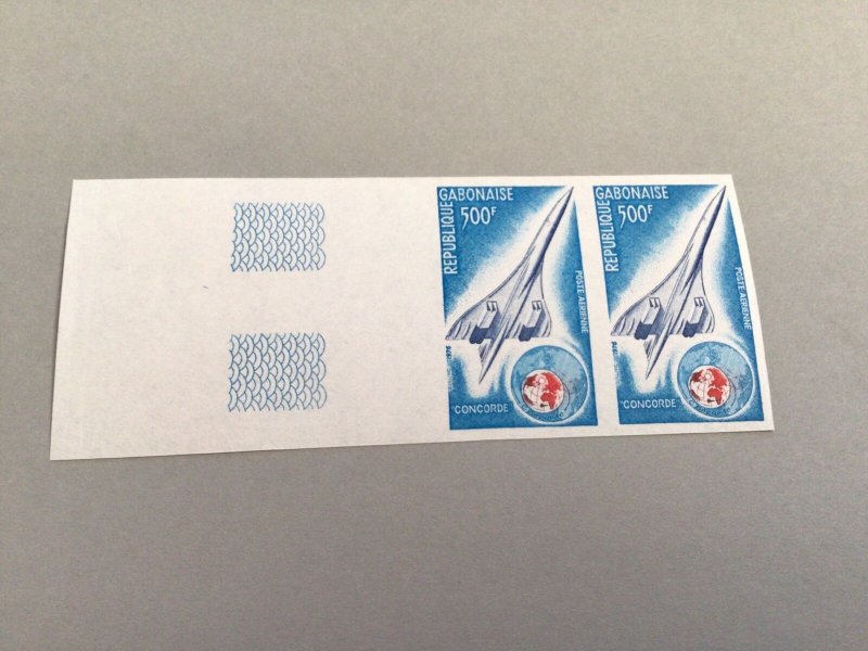 Gabon Rare Concorde 1975 mint never hinged imperf stamps block Ref 65043