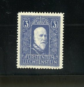 LIECHTENSTEIN 3fr PRINCE FRANZ I SCOTT#114  MINT NH--SCOTT $250.00