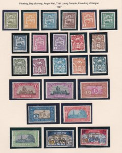 Indo-China # 115-130, Hinged & 131-138 no gum, 1/2 Cat.