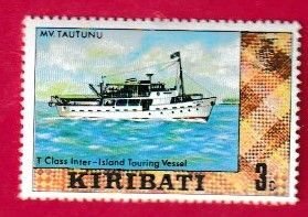 KIRIBATI SCOTT#122 1981 3c PASSENGER LAUNCH TAUTUNU - MNH