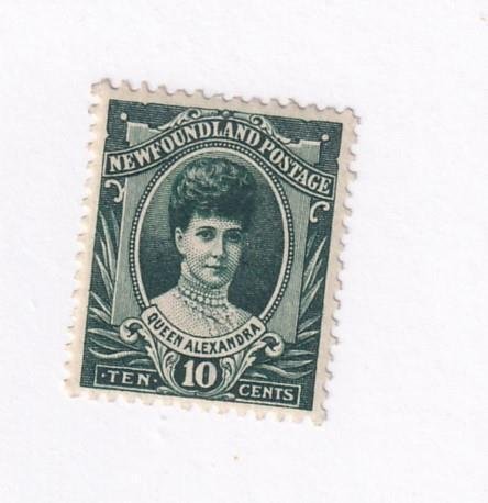 NEWFOUNDLAND # 112 VF-MLH & # 112 VF-MNG 10cts DARK GREEN CAT VALUE $130