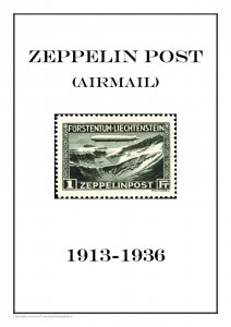 Zeppelin Post Airmail 1913-1936 PDF (DIGITAL)  STAMP ALBUM PAGES
