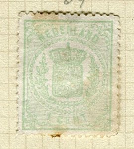 NETHERLANDS; 1869 early classic Arms type issue Unused 1c. value