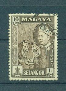 Malaya - Selangor sc# 107 used cat value $.25