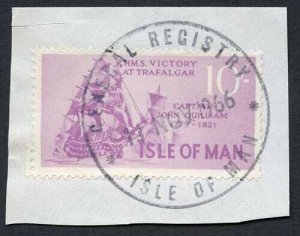Isle of Man 10/- Purple QEII Pictorial Revenues CDS On Piece