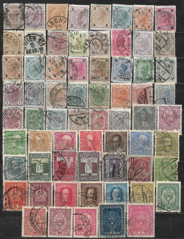 COLLECTION LOT OF 66 AUSTRIA 1891+ STAMPS CLEARANCE CV+$40