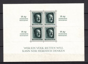 Z4919 JLStamps 1937 germany mh s/s #b104 hitler see details