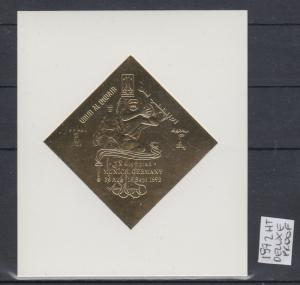 XG-AM013 UMM AL QIWAIN - Olympic Games, 1972 Gold Foil Deluxe Proof MNH Sheet