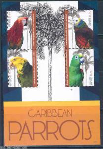 ST. KITTS 2012 PARROTS  SHEET  MINT NH