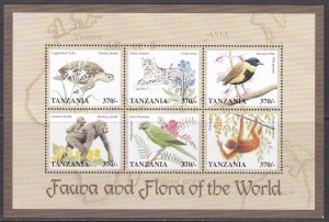 Tanzania, Fauna, Birds, Animals MNH / 1998