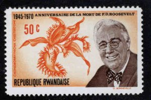 RWANDA Scott 383 Unused FDR Flower stamp