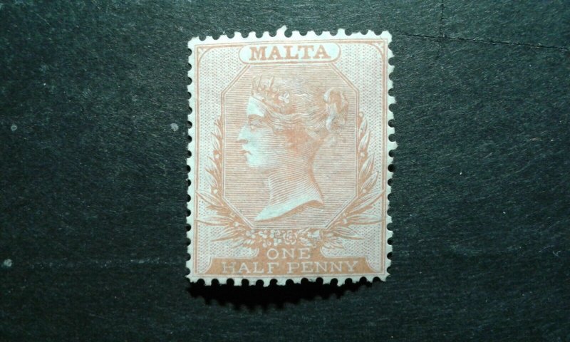 Malta #3 mint hinged orange yellow perf 14 wmk 1 e205 8913