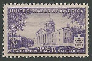 US Cat # 903, Vermont, MNH*-
