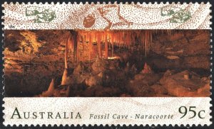 Australia SC#1487 95¢ World Heritage Sites: Fossil Cave, Naracoorte (1996) Used