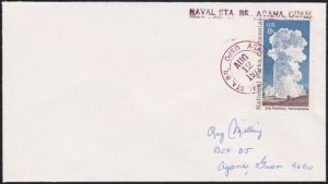 GUAM 1972 local cover AGANA cds ex Naval station...........................B2716