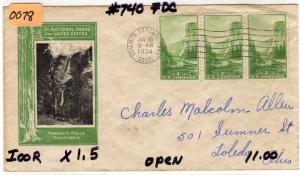 #740, FDC, IOOR, CV=$8.00, (2012)