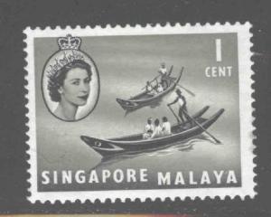 Singapore  Scott 28,MH* from the 1955 water transport set