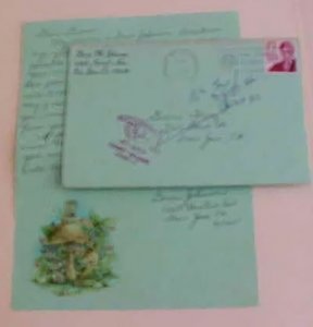 US  COVER WITH LETTER  HANDPOINTED 1961 SAN JOSE CALIFORNIA RETURNED