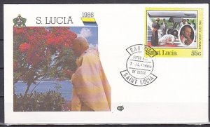 St. Lucia, Pope John Paul II visit to St. Lucia. 07/JUL/86 cancel. ^