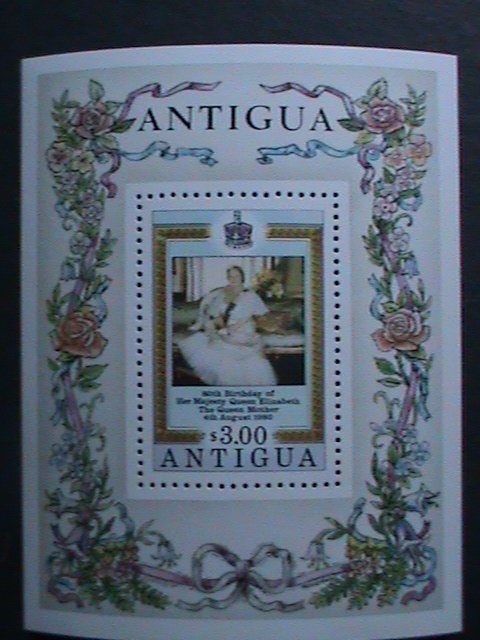 ANTIGUA-1980-QUEEN'S MOTHER 80TH BIRTHDAY MNH S/S-VF- WE SHIP TO WORLD WIDE