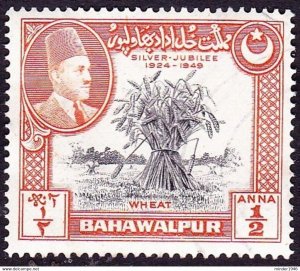 BAHAWALPUR 1949 KGVI ½a Black & Brown-Orange SG40 FU