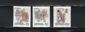 LIECHTENSTEIN SCOTT #952/54 NEW YEAR SET  MINT NH