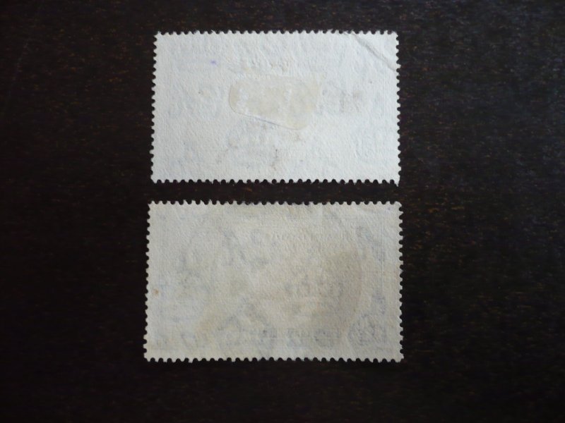 Stamps - Kenya Uganda Tanganyika - Scott#42-43 - Used Part Set of 2 Stamps