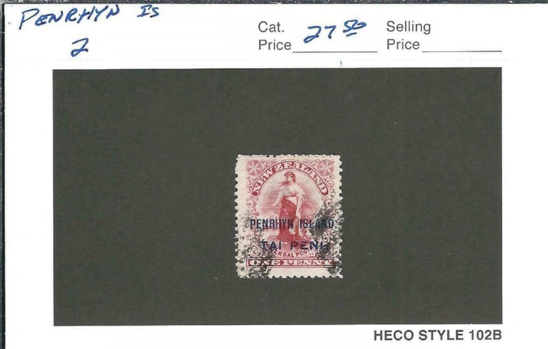 Penrhyn Island: Sc #2, Used (44328)