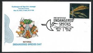 5799c - FDC - (63¢) Roanoke logperch - Wally Cachet - BWP