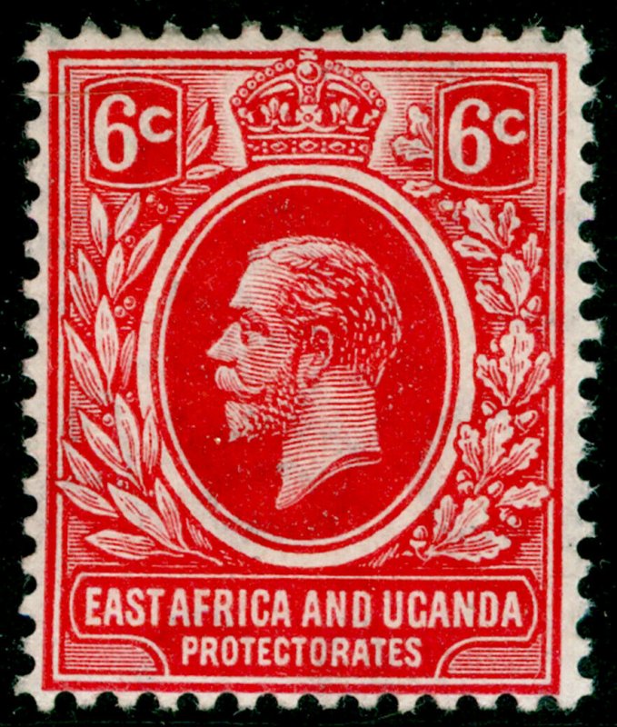 EAST AFRICA and UGANDA SG46, 6c red, NH MINT. WMK MULT CA