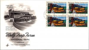 FDC 1972 SC #1452 Artcraft Cachet - Vienna, VA - Block Of 4 - F77230