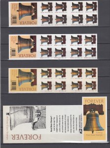 US #4125a-4126a-4127a-4128a-BK304a Full Collection of 5 Liberty Bell Booklets