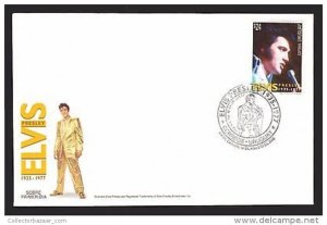 2002 Elvis Presley FDC COVER Music Rock and Roll  LIMITED LAST URUGUAY Sc#1962