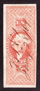 US R90a $5 Manifest Revenue Used F-VF SCV $275 (001)