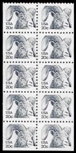 PCBstamps  US #1949a BK Pane $2.00(10x20c)Bighorn Sheep, TY 1, MNH, (7)