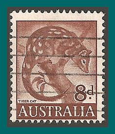 Australia 1960 Tiger Cat, used  321,SG317