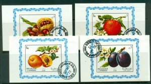Sharjah 1972 Mi#1220-1223 Fruits sheetlet CTO