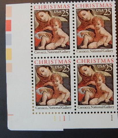 2427 25c Christmas Madonna, Plate Block LL