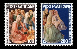 VATICAN CITY STAMP. SCOTT # 588 - 589. YEAR 1975. MINT.