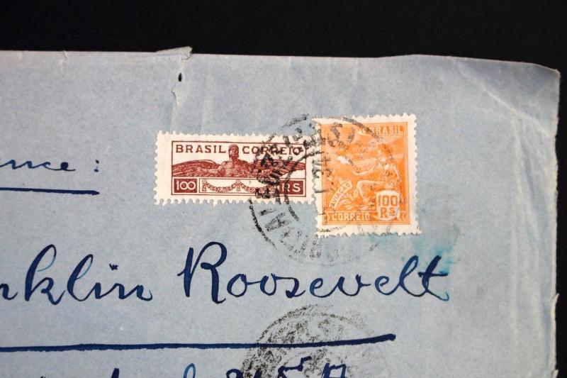 ORIGINAL COVER SENT TO PRESIDENT ROOSEVELT From Brasil 1937 FDR COLLECTION