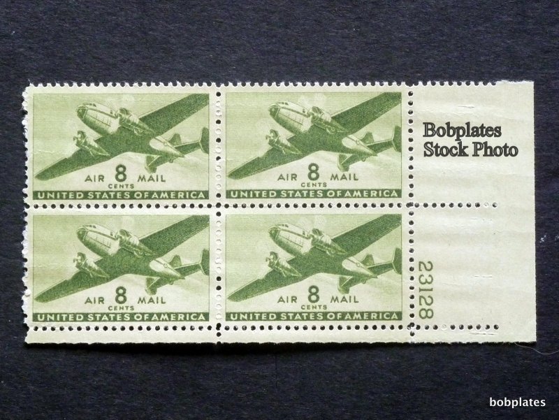 BOBPLATES #C26 Transports Plate Block 23121 F-VF MNH DCV=$1.5