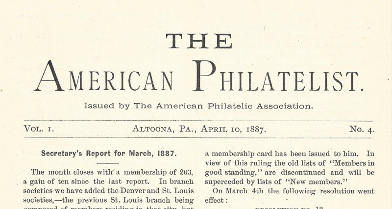 Doyle's_Stamps: APS Members' Delight- The American Philatelist Volume 1, No. 4