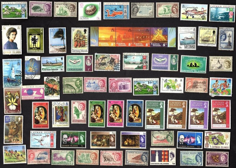 74 All Different   CAYMAN ISLANDS STAMPS