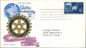 FDC 1955 SC #1066 Fluegel Cachet - Chicago, ILL - Single - F78511