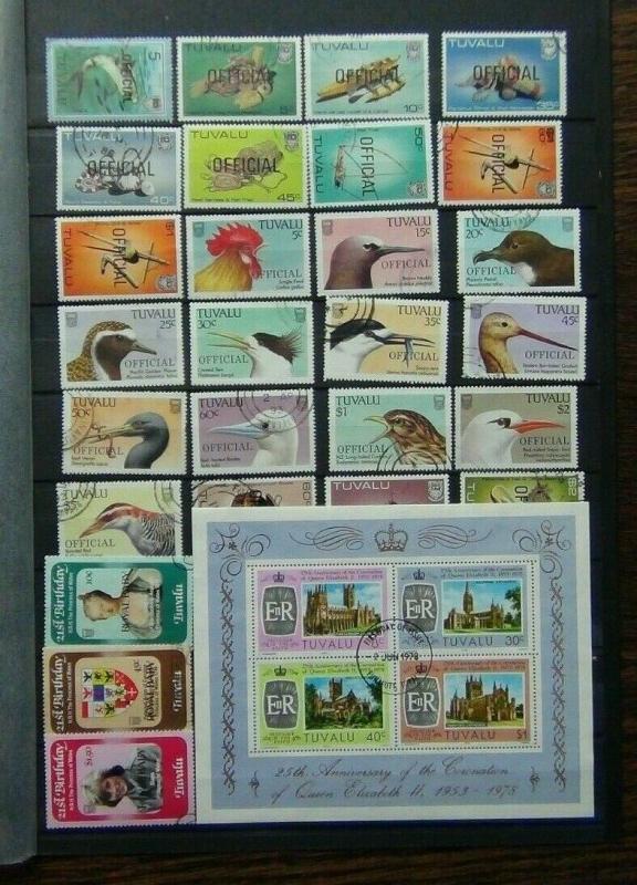 Tuvalu Range of Commemorative issues 1989 Birds Officials Prince William Used 