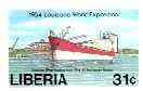 Liberia 1984 Bulk Carrier Loading Ore 31c (from World Exp...