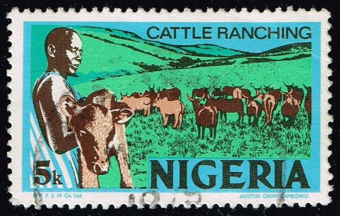 Nigeria #294c Cattle Ranching; Used (0.25)