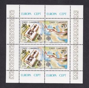 Turkey   #2222a-2223a    MNH  1982  Europa  sheet