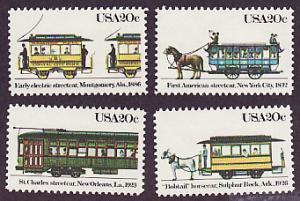 2059-62 Streetcars MNH singles set
