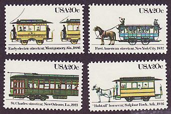 2059-62 Streetcars MNH singles set